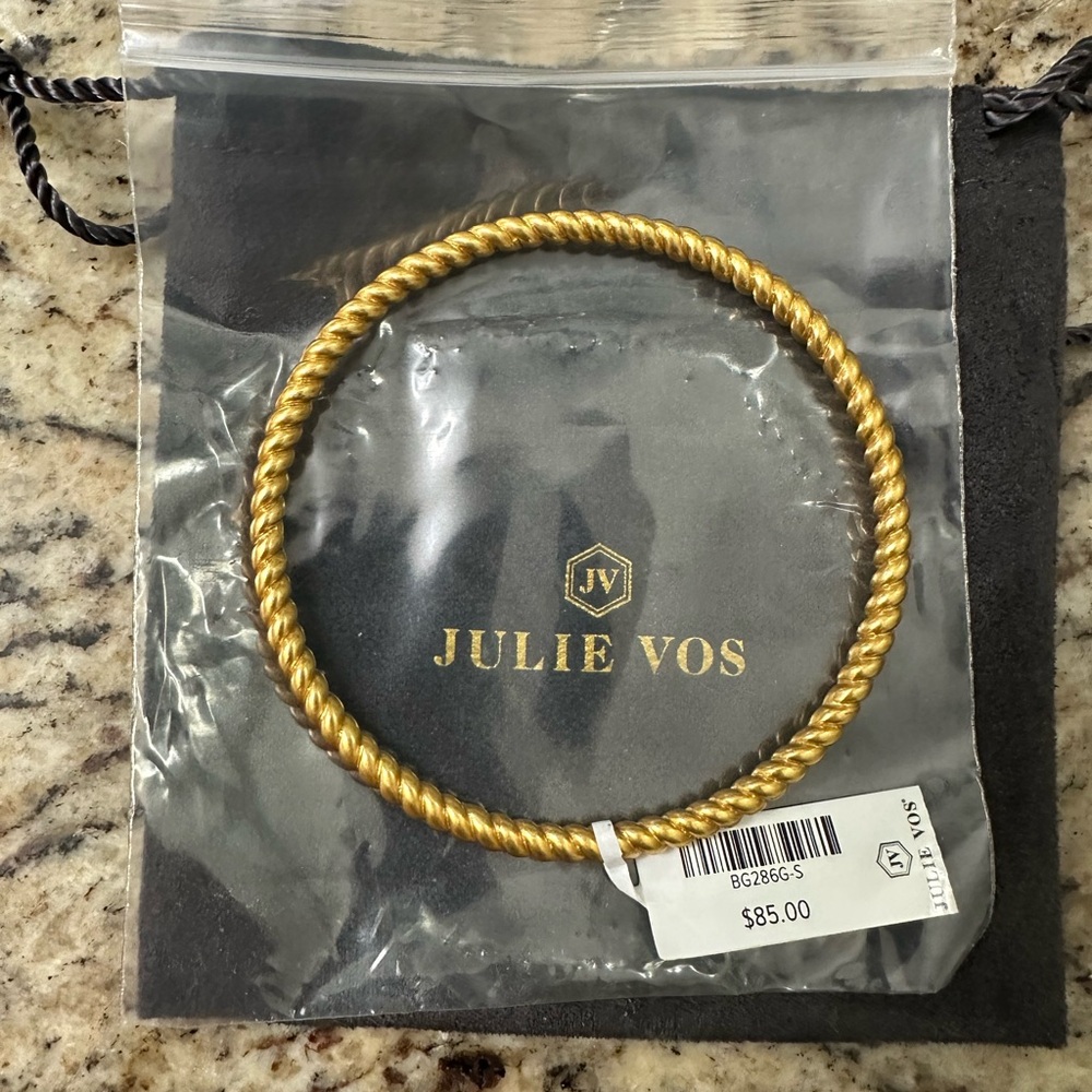 Julie Vos Gold Twisted Rope Bangle